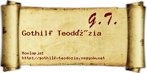Gothilf Teodózia névjegykártya